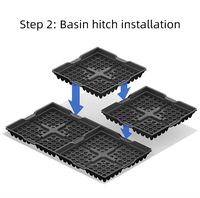 Plateaux de toiture modulaires noirs, systèmes de plateaux de toiture végétalisée, plateaux de plantation pour jardin de toiture, pots