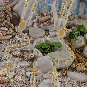 Kalung manik-manik rosario agama Kristen baja tahan karat kalung doa rantai Tautan Katolik salib Yesus Salib - Product Image 3