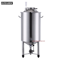 Guten Brew Fermenteur de bière 30L 55L 70L avec refroidisseur Fermentador Cerveza Équipement de brassage domestique Fermenteur conique Cuve de fermentation