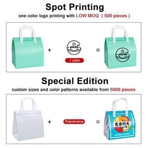 Fashionable Insulated Waterproof Non-woven <b>Material</b> Food Grade Portable Letter Pattern Custom Food Delivery <b>Cooler</b> Bag - Product Image 5