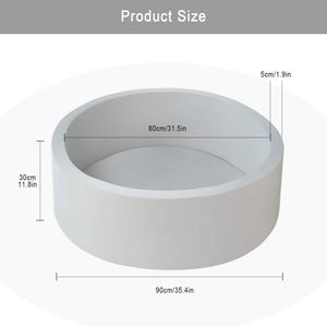 Piscine à balles ronde en mousse grise lavable, facile à installer, fabriquée sur mesure en Indonésie, pour bébés, écoles et centres commerciaux - Product Image 4
