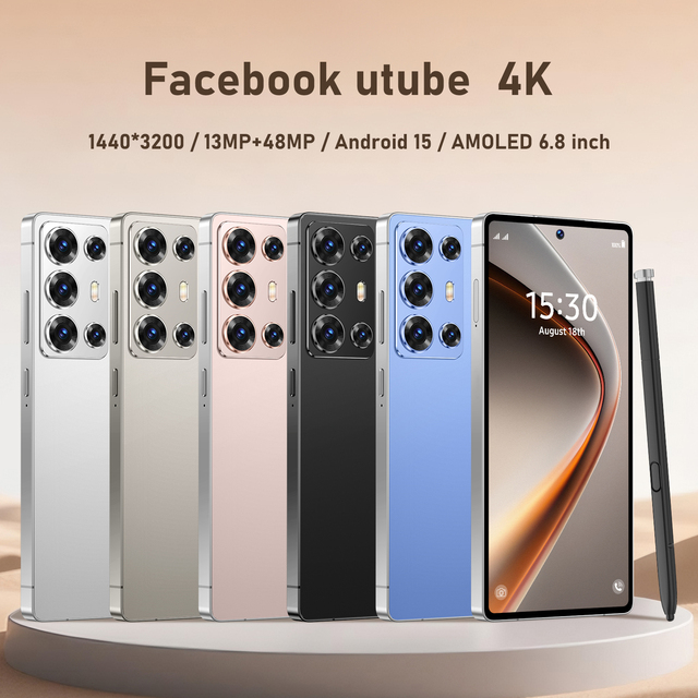 2026 S6 Android Smartphone 6.8" 16+512GB 8000mAh 5G LTE 8-Core Business Phone HD Camera Face Unlock
