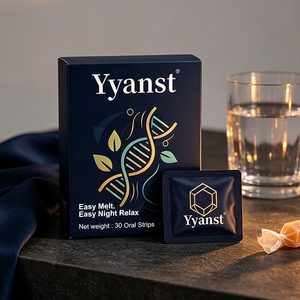 Bandes de film orales dissolvables à base de plantes, 30 pièces, bleu foncé, boîte en papier feuille de DNA, OEM, marque privée, vente en gros - Product Image 5
