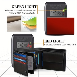 <span class=keywords><strong>Portefeuille</strong></span> pour <span class=keywords><strong>homme</strong></span> avec protection RFID anti-vol, design classique ouvert et fermé, nouveau design court, porte-cartes de visite - Product Image 2