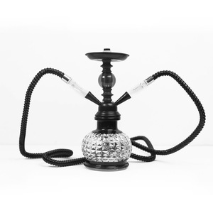 Set de Cachimba de Vidrio Negra de 2 Mangueras, Estilo Árabe, con Cazoleta y Caja de Regalo para Bar, Fiesta o Viaje - Product Image 3
