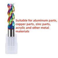 VAYNE 1 Pieza, Broca de Fresado CNC de Acero de Tungsteno con Recubrimiento de TiCN de 3 Filos, 1-7 HRC60, Garantía Gratuita