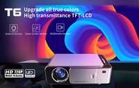 Mini Proyector LED T6 Compatible con 4k 3D 3500 Lúmenes Android Wifi Bluetooth Cine Portátil para Smartphone