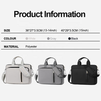 Portable voyage affaires Style coque d'ordinateur 13/14/15.6 pouces simple bandoulière élégant Polyester pochette pour ordinateur portable