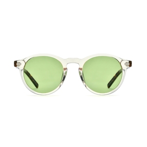 Lunettes de soleil rétro rondes à monture intégrale, verres miroir verts, branches écaille de tortue, protection solaire unisexe pour adultes - Product Image 5