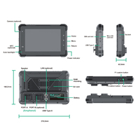 Tablette Android 13 robuste de 7 pouces conçue pour les tracteurs agricoles avec coque robuste et entrées vidéo AHD 720P/1080P 4 canaux