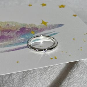 Anillo de Plata de Ley S925 de Alta Calidad con Diseño de Estrella Octogonal y Diamantes de Colores, Diseño de Nicho con un Dulce Valor Estético, Parte Trasera de Mud Locha - Product Image 4