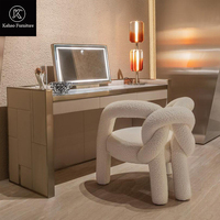 Meubles de chambre à coucher modernes, commodes avec tiroirs de rangement, armoire, coiffeuse avec miroir LED, coiffeuses de luxe en cuir
