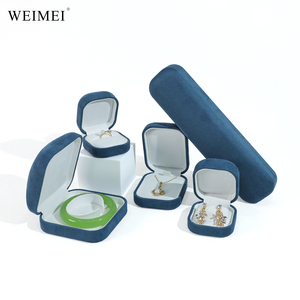 กล่องใส่เครื่องประดับกำมะหยี่ดีไซน์ใหม่ WEIMEI ชุดกล่องของขวัญเครื่องประดับสุดหรู สำหรับสร้อยคอ แหวน จี้ กำไลข้อมือ - Product Image 2