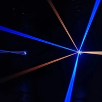 Système d'éclairage de scène professionnel Lotus 6x2W RGB Laser magique roulant + Base LED Contrôle DMX512 Dimmable Lumière du jour IP33 Ra80 DJ