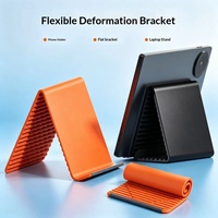 Support de téléphone flexible en silicone, stabilisation d'image, support de bureau pliable pour tablettes et ordinateurs portables, accessoires mobiles pratiques pour les voyages
