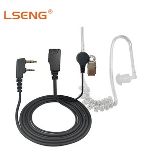 Écouteur radio acoustique à tube spiralé LSENG avec PTT compatible avec les radios portables Kenwood TK3103 TK2102 TK378G TK280 - Product Image 1
