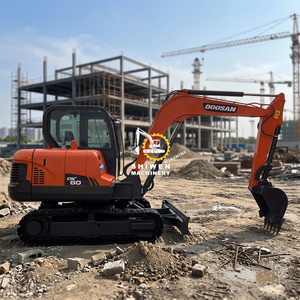 รถขุดมือสอง Doosan dx60 ขนาด 6 ตัน มินิเอ็กซ์คาวาเตอร์ ได้รับการรับรองมาตรฐาน CE EPA กำลัง 39 กิโลวัตต์ บุ้งกี๋ขนาด 0.21 ลูกบาศก์เมตร รุ่นยอดนิยม dx50 dx63 dx75 - Product Image 1