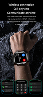 Montre connectée H11 Sports Watch avec écran IPS de 2,01 pouces, charge sans fil, surveillance de la fréquence cardiaque, de la pression artérielle et du sommeil, avec lampe torche