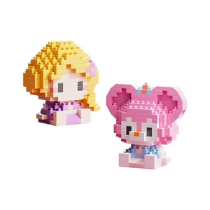 Phim hoạt hình mới tương thích vi hạt nhựa nhân vật hoạt hình khối xây dựng công chúa búp bê dễ thương - Product Image 2