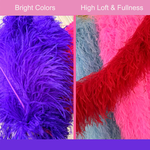 Umwelt freundliche rote schwarze rosa Regenbogen 6-lagige Straußen feder <span class=keywords><strong>Boa</strong></span> Factory zum Verkauf Hochzeits dekoration Party Kostüm Tanz kleid - Product Image 5