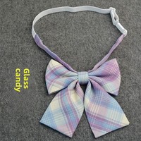 Nœud papillon en polyester jacquard à carreaux noirs fumés Okada, style universitaire, le plus vendu, avec col JK et accessoire de chemise à nœud papillon