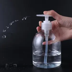 16盎司透明圆形PET塑料洗手瓶，带泵，用于凝胶泡沫肥皂乳液100K pcs库存