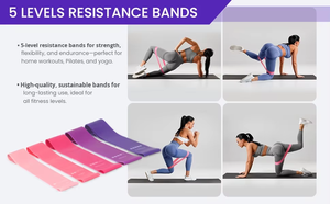 Bandes de résistance mini boucle imprimées avec logo personnalisé, ensemble en latex épais et élastique pour le fitness des jambes, le yoga et l'entraînement à domicile - Product Image 6