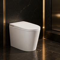 Siège de toilette intelligent télécommandé avec bidet électrique, anneau chauffant, couvercle automatique, eau chaude et séchage à l'air