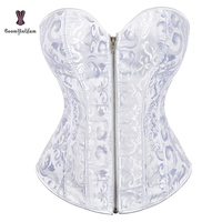 Corset amincissant vintage sexy respirant pour femme grande taille avec fermeture éclair frontale et laçage