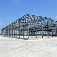 Structure de bâtiment d'entrepôt en acier à faible coût et design simple pour le stockage en arrière-cour et l'atelier métallique domestique