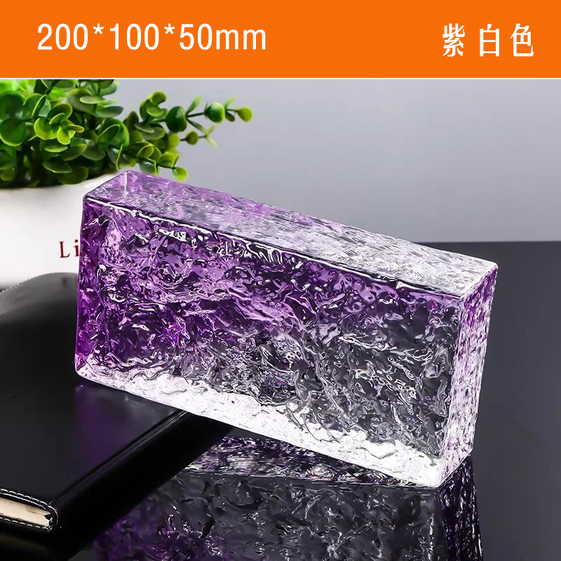 Brique de cristal rectangulaire [blanc violet]