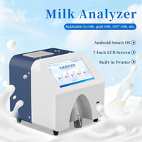 Analyseur de lait laitier à prix d'usine, système d'exploitation intelligent, nettoyage entièrement automatique, imprimante thermique intégrée