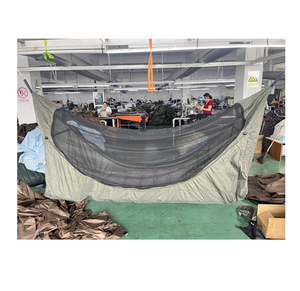 Một người lay-phẳng cây võng 210T polyester ripstop lều với dây đeo NET và rainffly - Product Image 3