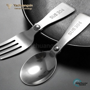 Stainless Steel Spoon Fork Set SUS304 Portable Tableware for Outdoor Use - Product Image 3
