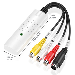Carte de capture audio-<span class=keywords><strong>vidéo</strong></span> NTSC/PAL 720P RCA vers USB avec prise <span class=keywords><strong>en</strong></span> charge <span class=keywords><strong>MP4</strong></span> pour diffusion <span class=keywords><strong>en</strong></span> direct, jeux, utilisation sur ordinateur portable et câble d'extension USB - Product Image 6