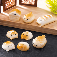 Breloques en résine non comestibles en gros, miniatures de pain Shiba Inu, figurines alimentaires mignonnes pour maison de poupée, scène de boulangerie, artisanat DIY, décoration