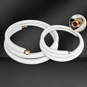 Kit de tubes de raccordement en cuivre <span class=keywords><strong>pré</strong></span>-isolés pour climatiseur split, tubes isolants en <span class=keywords><strong>PE</strong></span> pour installation de climatisation HVAC - Product Image 1