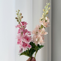 Bunga Delphinium Lateks Real Touch, Bunga Hyacinth Violet Palsu, Bunga Artifisial Realistis, Dekorasi Rumah & Pernikahan