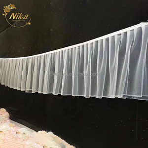NIKA fait à la main <span class=keywords><strong>pas</strong></span> <span class=keywords><strong>cher</strong></span> <span class=keywords><strong>mariage</strong></span> <span class=keywords><strong>plafond</strong></span> décoration voilage blanc rideau tulle maille <span class=keywords><strong>plafond</strong></span> drapé - Product Image 2