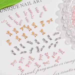 Ballet en or rose <span class=keywords><strong>chaussures</strong></span> <span class=keywords><strong>de</strong></span> danse ruban Nail Art décoration 2.5*8mm ballerine fille <span class=keywords><strong>chaussures</strong></span> nœud ongles pièces breloques bricolage Mnaicure - Product Image 3