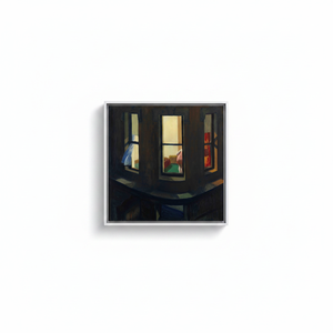 Modernist Home Decor: Printed Canvas Artwork Inspired by Night Windows,WHITE <b>FRAMED</b> CANVAS - Product Image 2