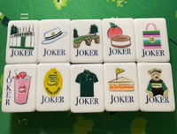 Tuiles de Mahjong de collection Golf Masters en acrylique multicouche, comme cadeau de Noël pour les amateurs de Mahjong et de golf