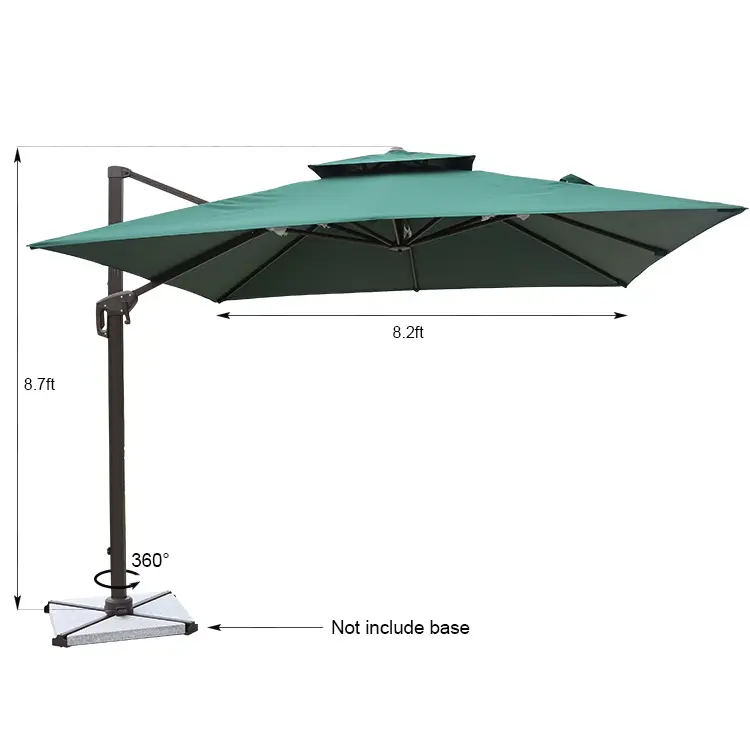 MOJIA Vente en gros Meilleure vente Parasol carré anti UV Cantilever Grand parasol Meubles pour jardin et extérieur