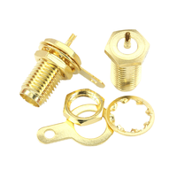 Conectores Coaxiales Hembra de Cobre/Latón para Montaje en Panel, Suministro de Fábrica, Clasificación 10A para RG402 RG141 RF, 1 Pin, en Existencia