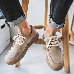 รองเท้าเดินลำลองย้อนยุคหนังวัวสำหรับผู้ชาย, รองเท้าลำลองข้อต่ำรองเท้าคาร์โก้สไตล์อังกฤษสำหรับฤดูร้อน - Product Image 3