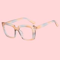 Monture de lunettes optiques unisexe carrées œil de chat anti-lumière bleue, monture large et tendance à bordure complète, bloquant la lumière bleue
