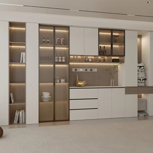 Mueble Auxiliar de Comedor de Estilo Francés Tradicional, Modular, de Madera Maciza con Acabado Lacado, Tablero de Melamina, Diseño de Modelo 3D - Product Image 2