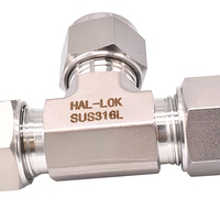 Raccords de tuyauterie d'instrumentation en acier inoxydable 316L, adaptateur en T à 3 voies, forgé, poli, résistant aux produits chimiques