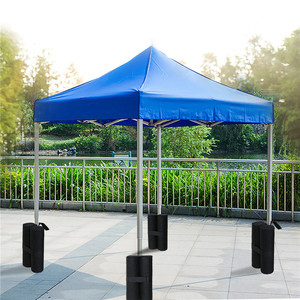 Sac de sable cylindrique pour tente, double poche, fermeture éclair, pour tente d'exposition, bleu foncé - Product Image 3