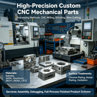 Piezas de precisión CNC de forma hueca, accesorios de control numérico de forma especial personalizados según dibujo.